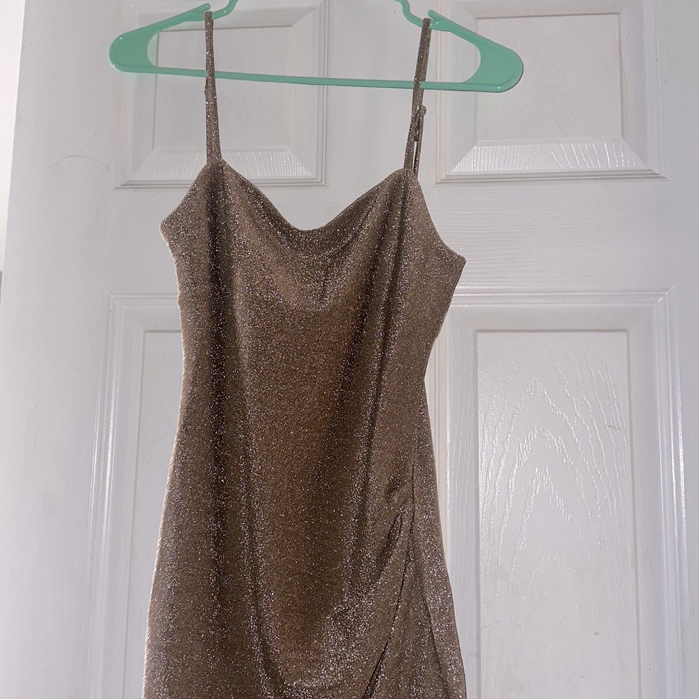 Forever 21 Golden brown sparkly Dress mini size large